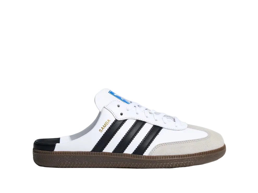 SAMBA MULE WHITE AND BLACK
