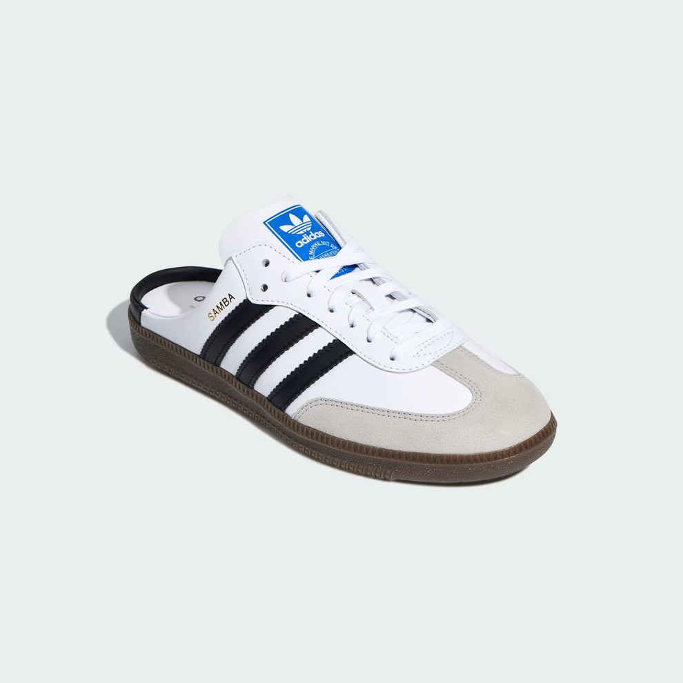 SAMBA MULE WHITE AND BLACK
