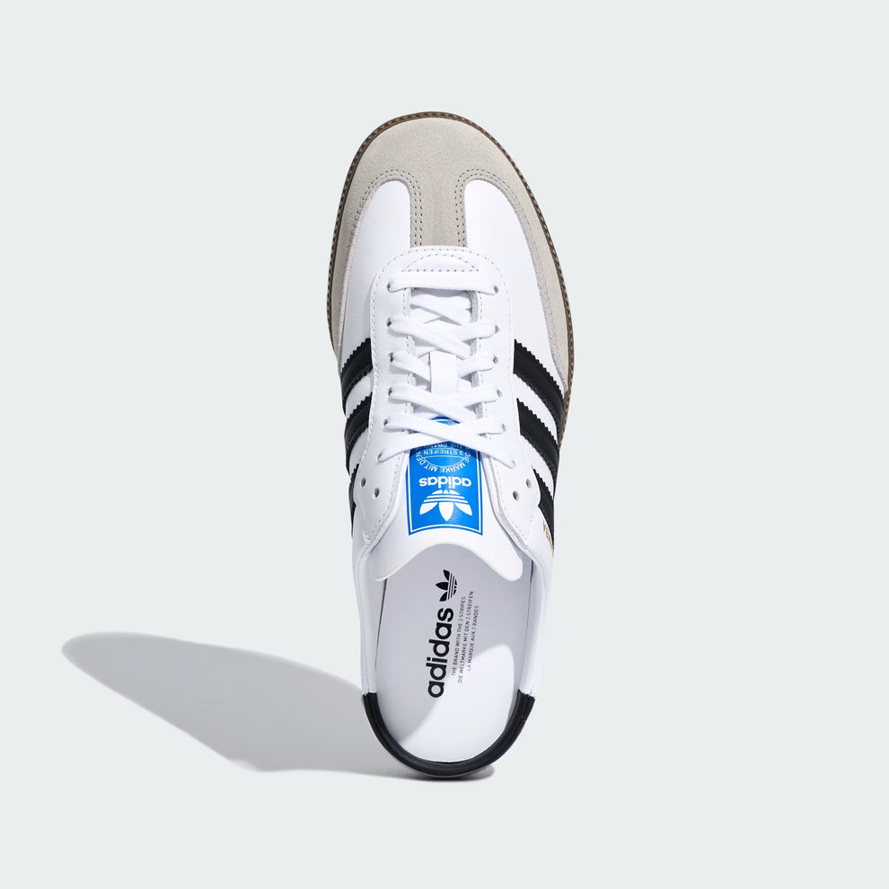 SAMBA MULE WHITE AND BLACK